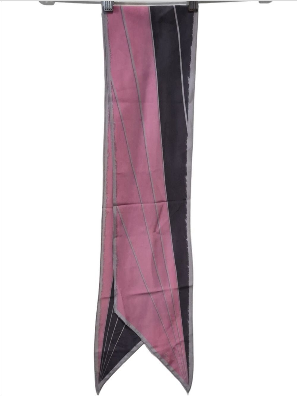 Veresa by Vera Neumann Pink Gray Geometric Scarf MOD Graphic Block